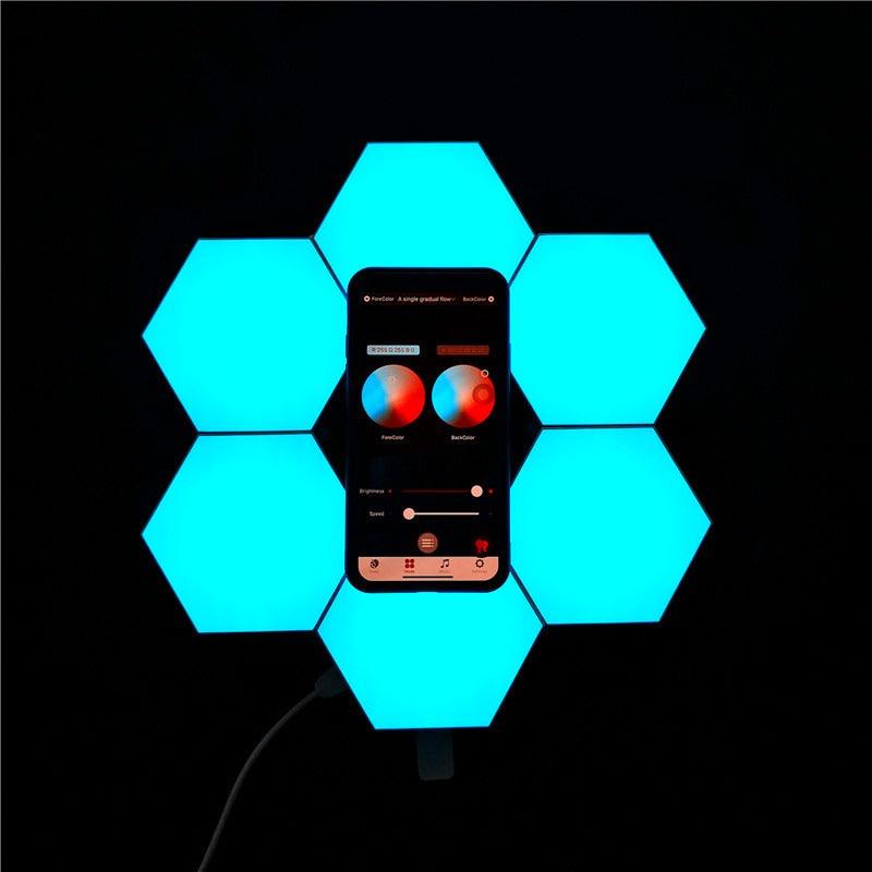 RGB LED Hexagonal Wall Lamp