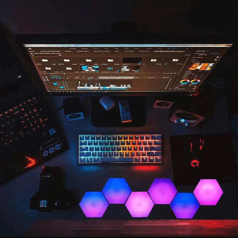 RGB LED Hexagonal Wall Lamp