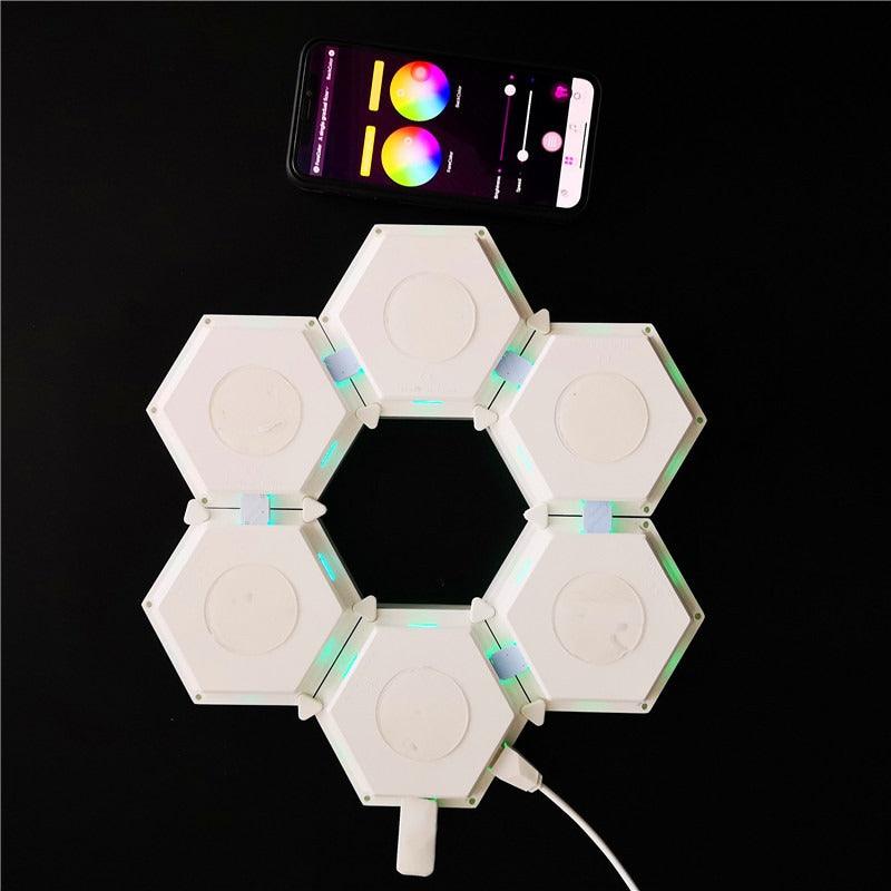 RGB LED Hexagonal Wall Lamp
