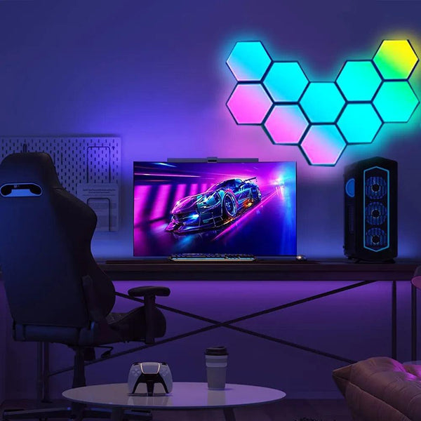 RGB LED Hexagonal Wall Lamp