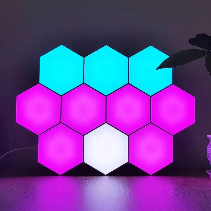 RGB LED Hexagonal Wall Lamp
