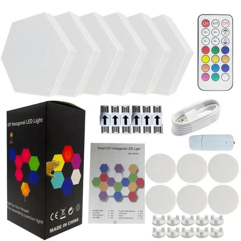 RGB LED Hexagonal Wall Lamp