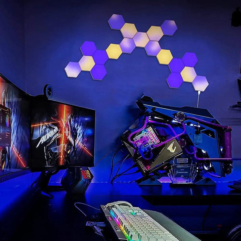 RGB LED Hexagonal Wall Lamp